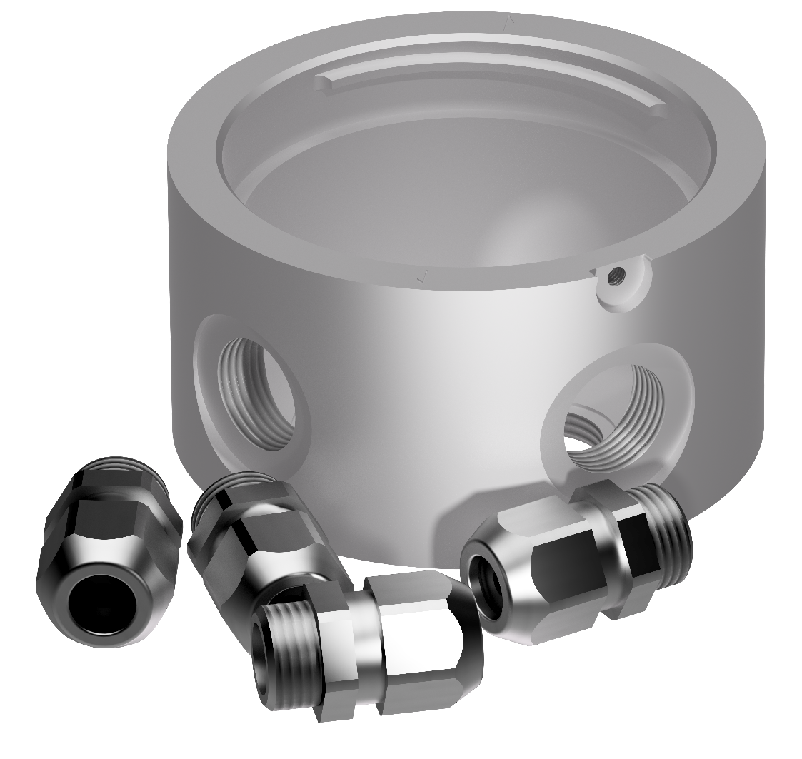 Aluminium mounting base, 2CS+2CD, (K-lock) Aluminium mounting base, 2CS+2CD, (K-lock)